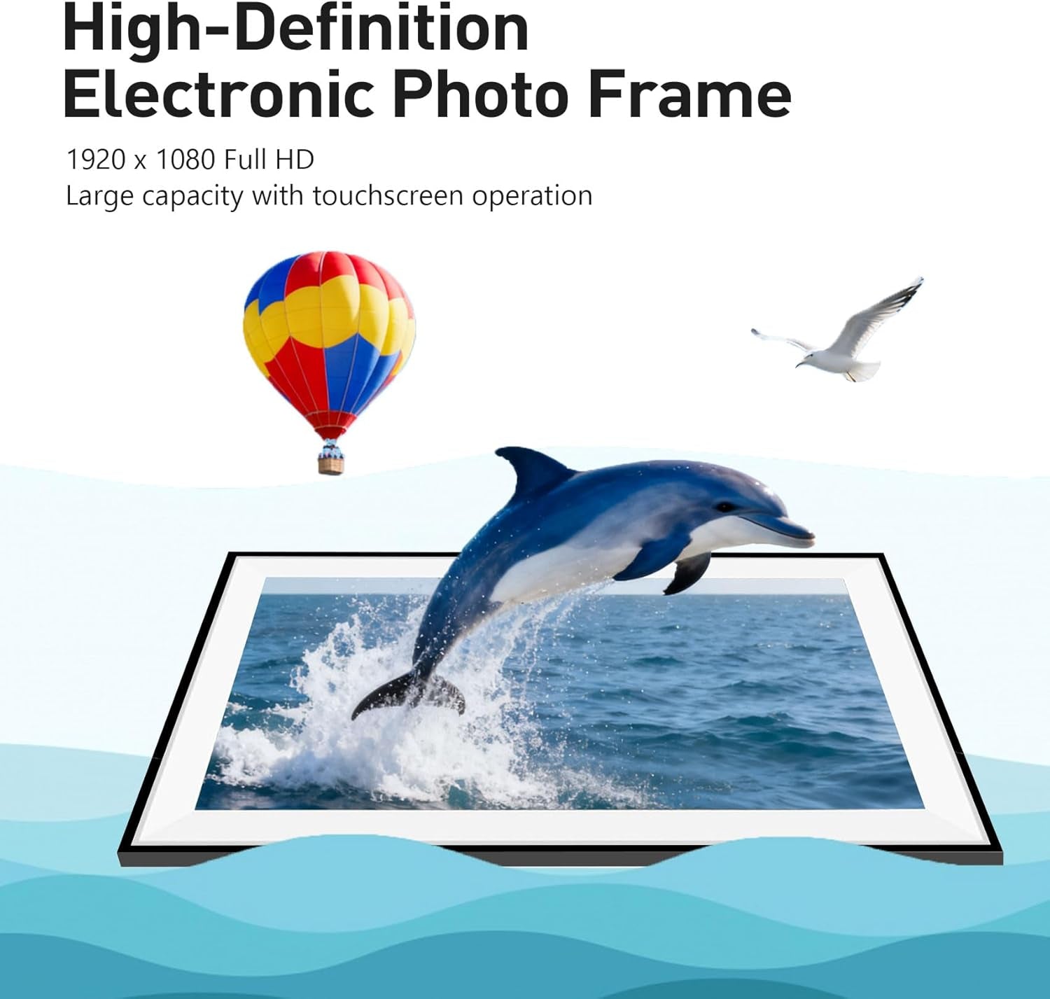 15.6" Smart Digital Calendar Frame– Touchscreen Family Calendar with Electronic Chore Chart & Digital To-Do List, Electronic Planner for Home with Wifi Sync, Desktop &Wall Smart Calendars | Black